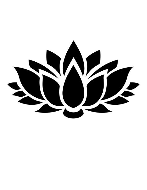 Printable Lotus Stencil